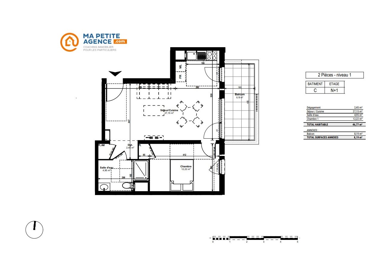 Appartement à vendre à Dijon 46 m² 212 000 € | Ma Petite Agence
