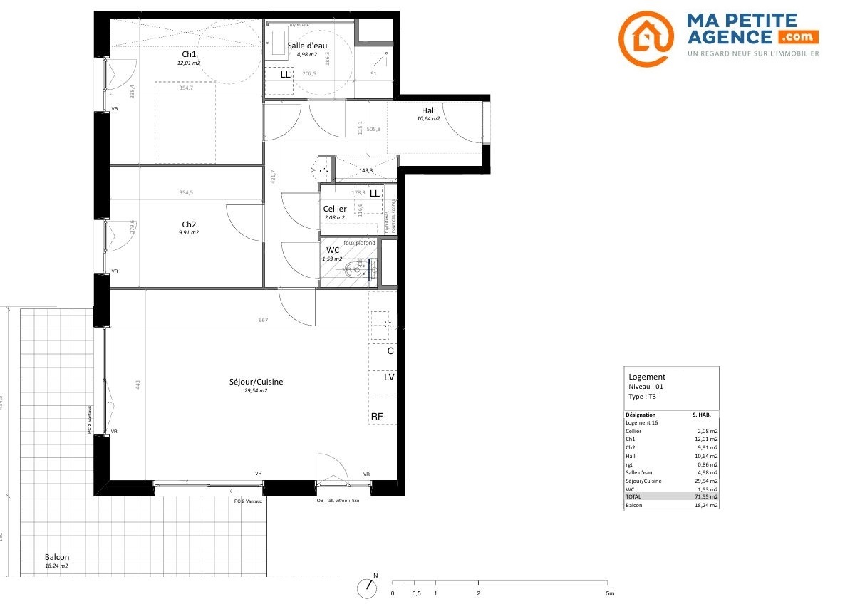 Appartement à vendre à Halluin 72 m² 234 000 &euro; | Ma Petite Agence