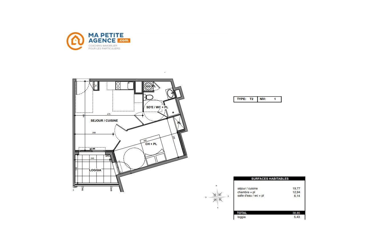 Appartement à vendre à Nîmes 39 m² 194 500 € | Ma Petite Agence