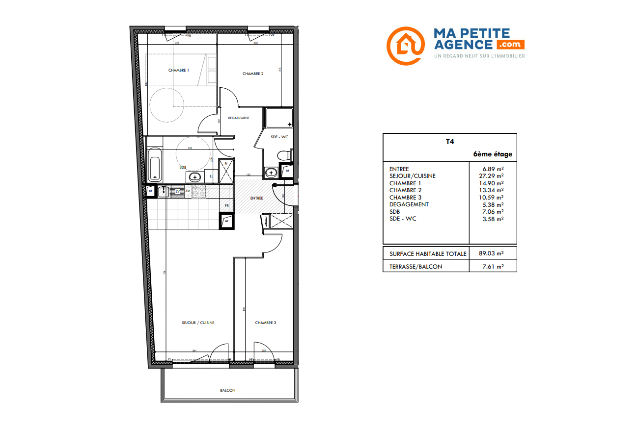 Appartement à vendre à Dijon 89 m² 326 927 € | Ma Petite Agence