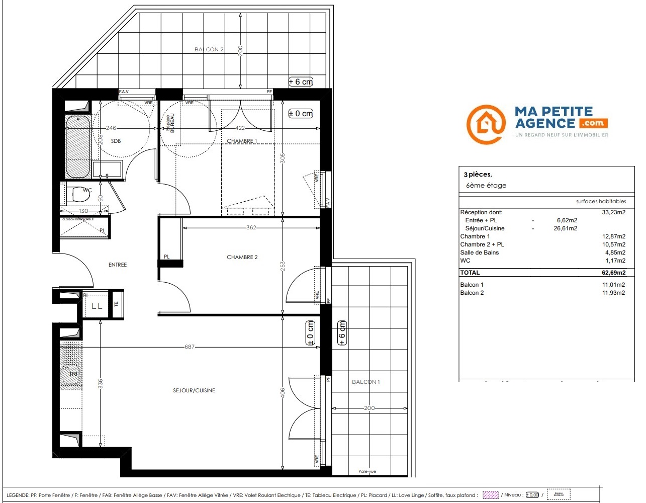 Appartement à vendre à MONTPELLIER 63 m² 306 829 &euro; | Ma Petite Agence