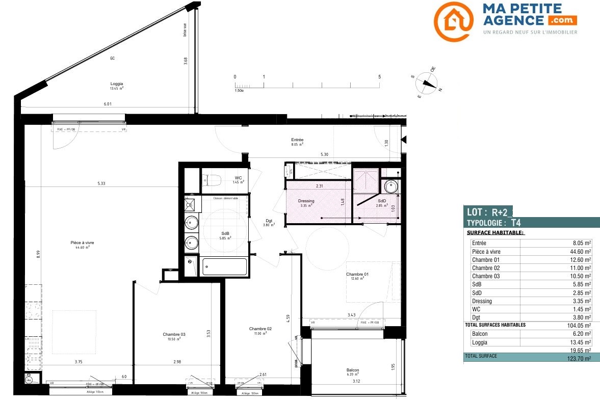 Appartement à vendre à Hem 104 m² 439 000 € | Ma Petite Agence