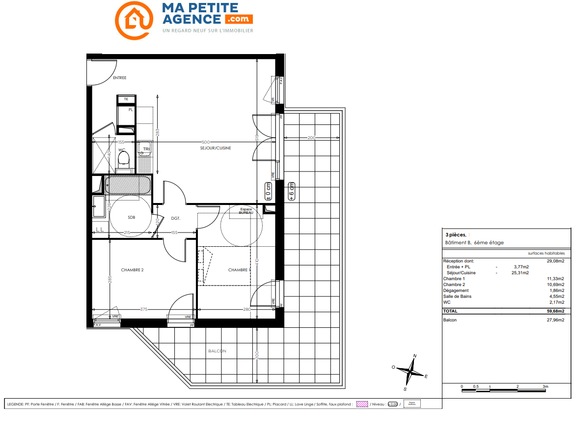 Appartement à vendre à MONTPELLIER 60 m² 292 763 &euro; | Ma Petite Agence