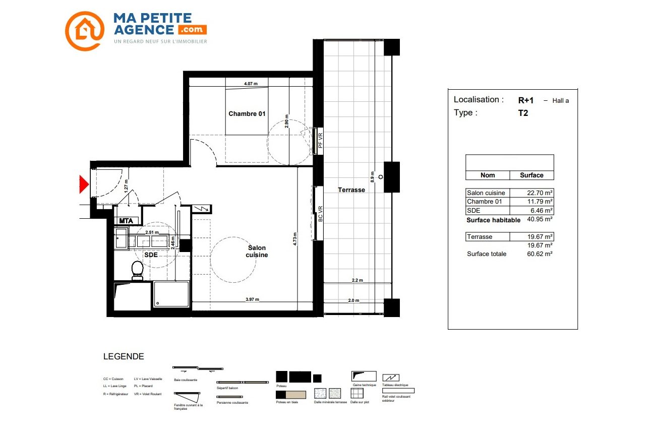 Appartement à vendre à Montpellier 41 m² 249 000 € | Ma Petite Agence