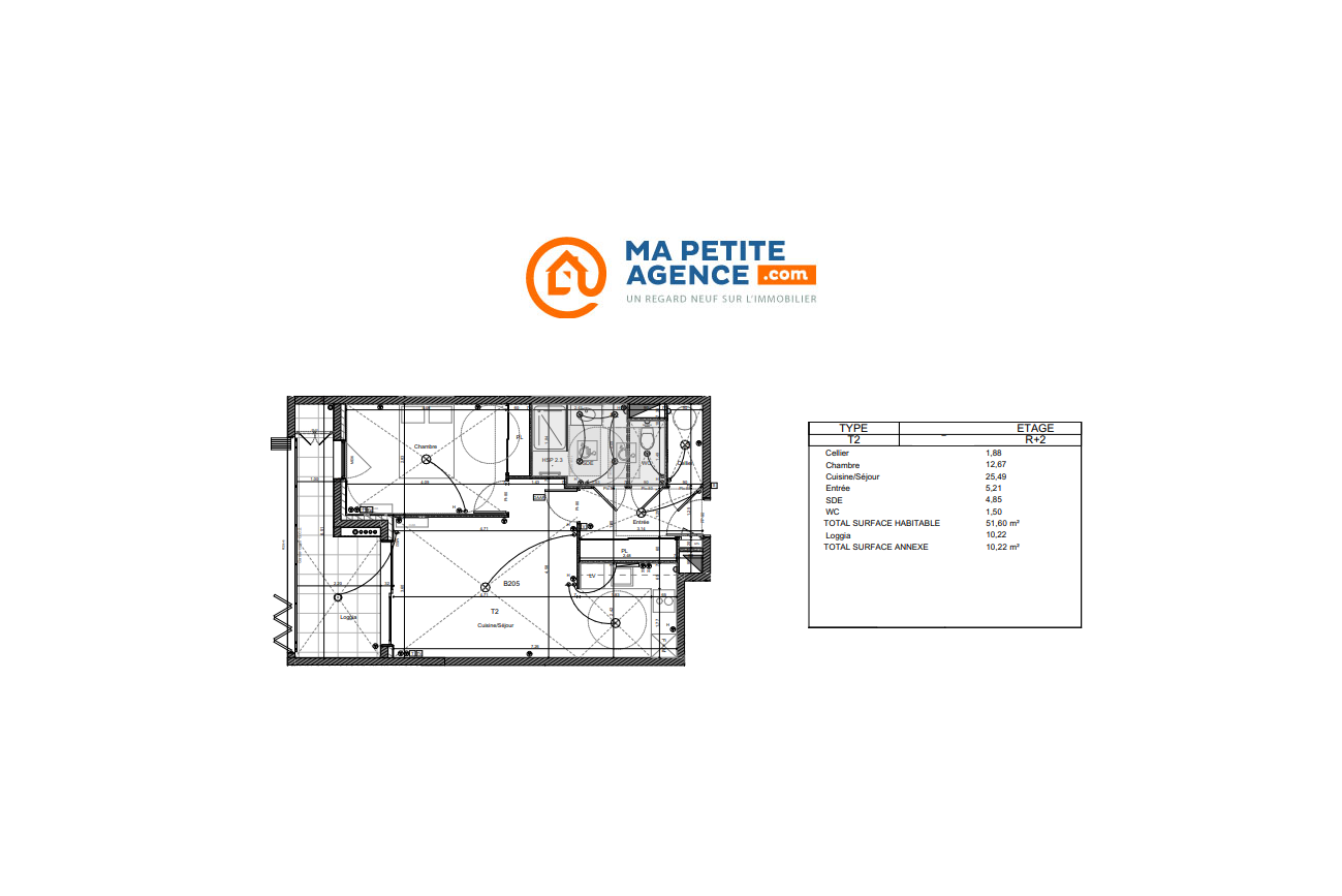 Appartement à vendre à Frontignan 52 m² 238 000 € | Ma Petite Agence