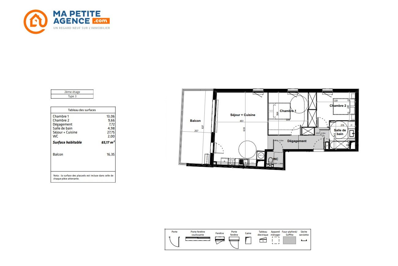 Appartement à vendre à Lattes 65 m² 337 000 € | Ma Petite Agence