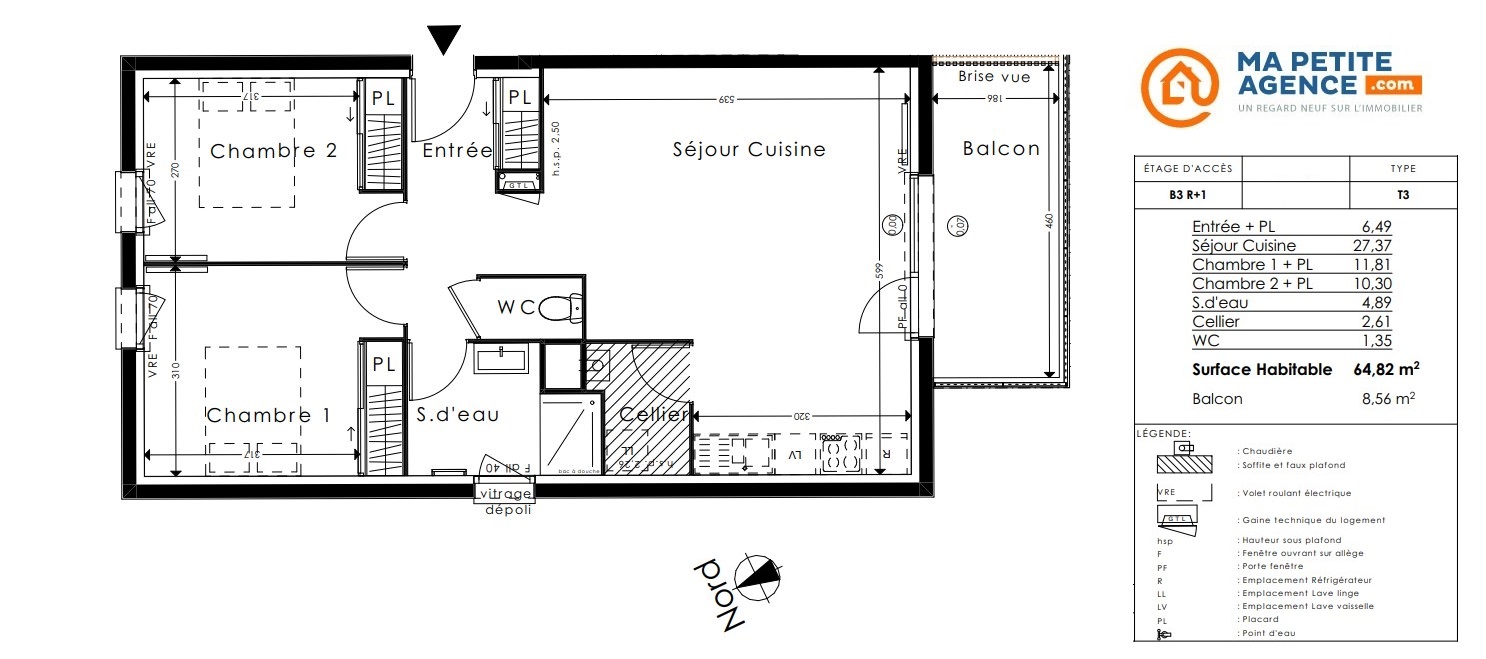 Appartement à vendre à Saint-Médard-en-Jalles 65 m² 298 000 &euro; | Ma Petite Agence