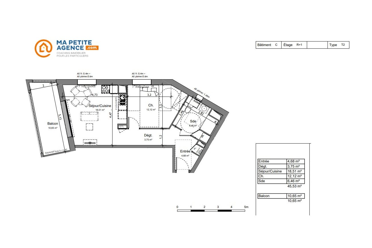Appartement à vendre à Angers 45 m² 219 000 € | Ma Petite Agence