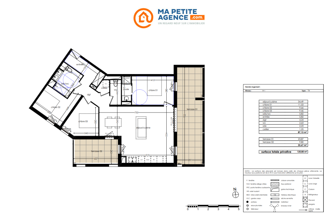 Appartement à vendre à Saint-Jean-de-Védas 87 m² 418 200 € | Ma Petite Agence
