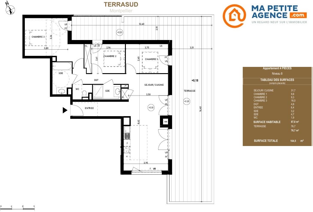 Appartement à vendre à Montpellier 88 m² 374 000 € | Ma Petite Agence