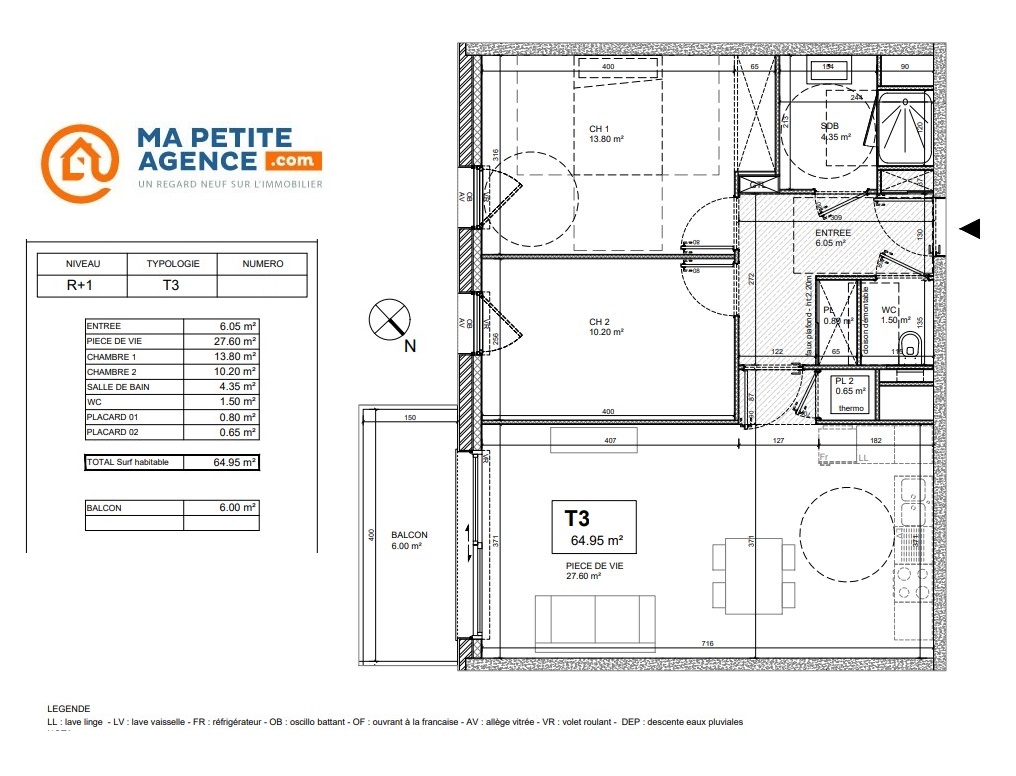 Appartement à vendre à Forest-sur-Marque 65 m² 286 000 € | Ma Petite Agence