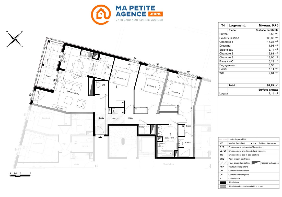 Appartement à vendre à Bordeaux 99 m² 460 000 € | Ma Petite Agence
