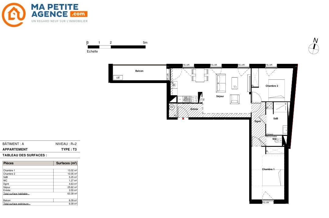 Appartement à vendre à Labarthe-sur-Lèze 63 m² 269 900 € | Ma Petite Agence