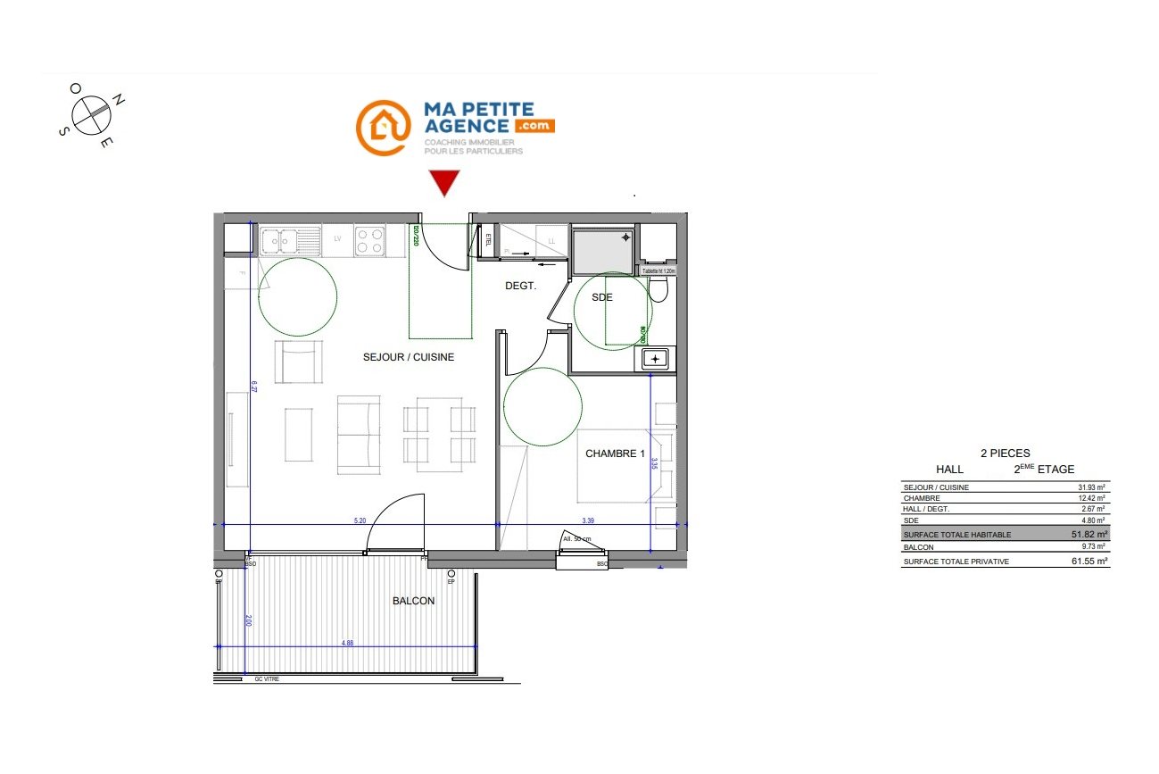 Appartement à vendre à Annecy-le-Vieux 51 m² 385 000 € | Ma Petite Agence