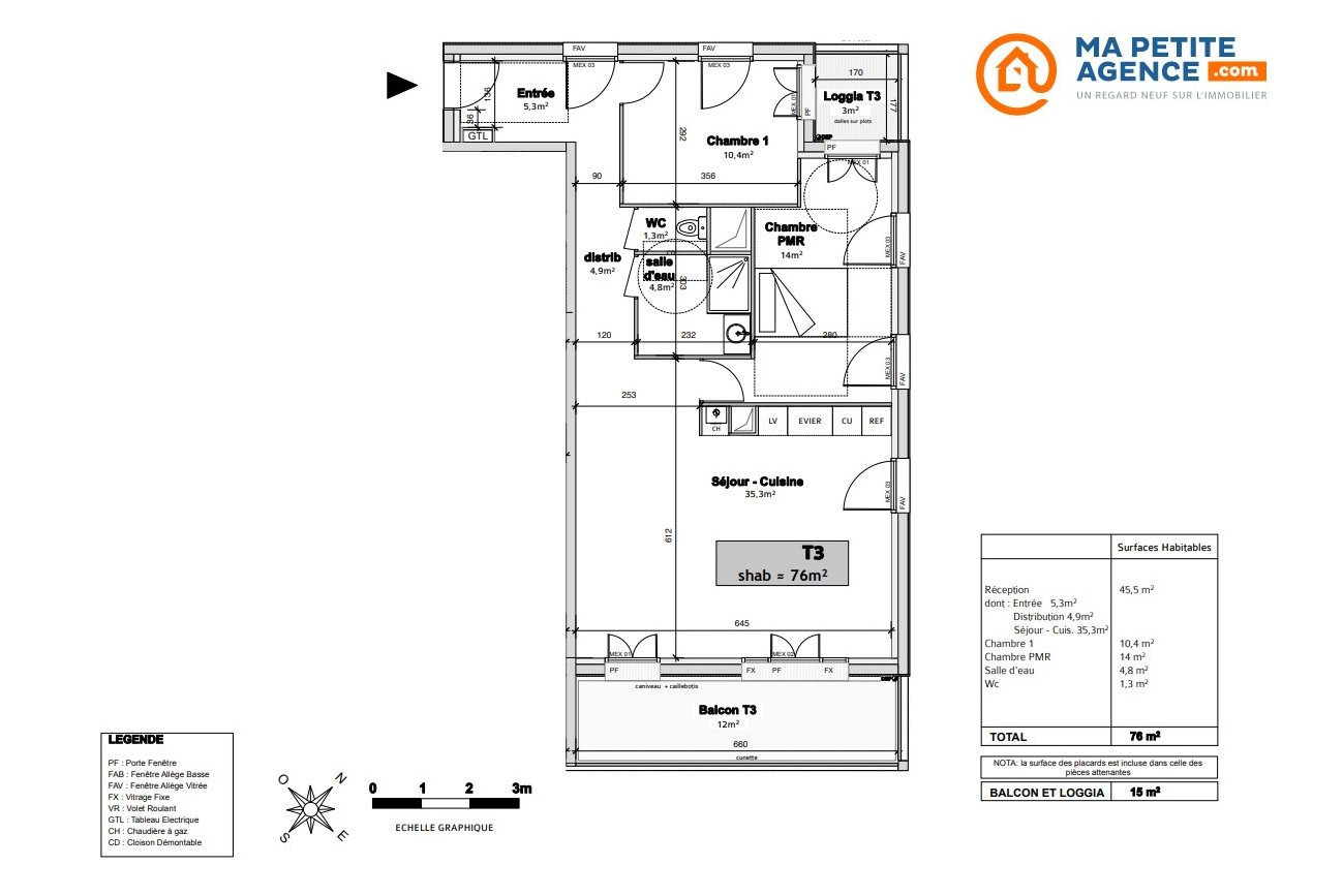 Appartement à vendre à Avrillé 74 m² 316 000 € | Ma Petite Agence