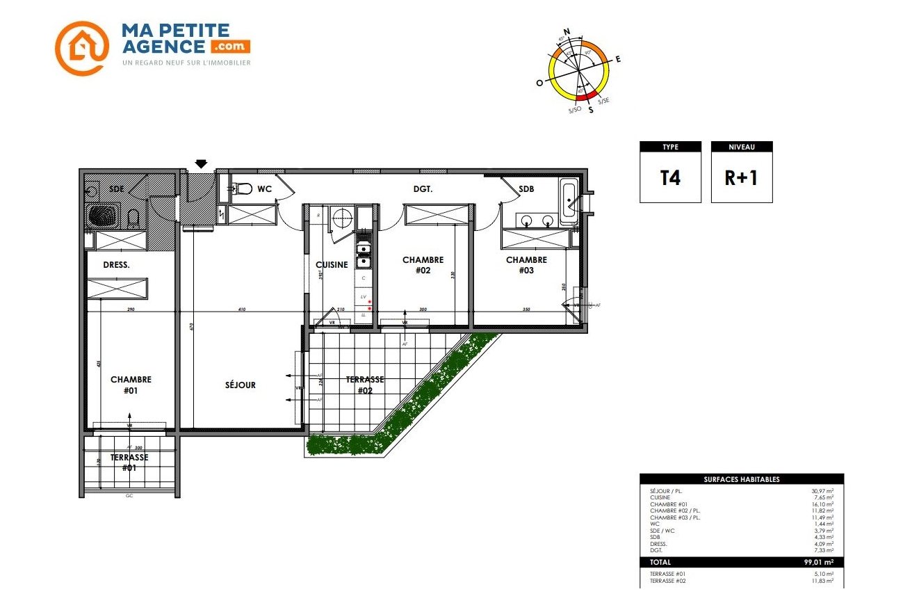 Appartement à vendre à MARSEILLE 99 m² 558 000 € | Ma Petite Agence