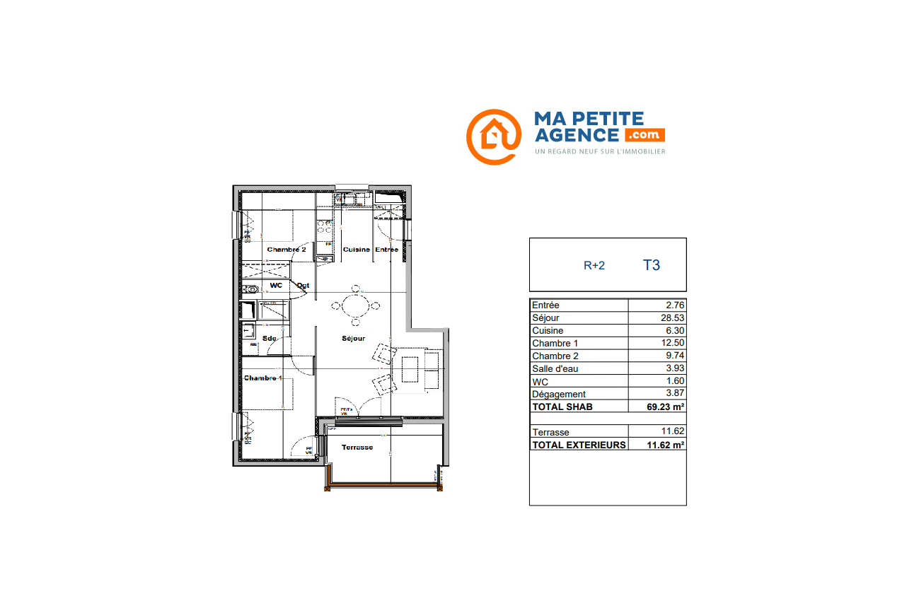 Appartement à vendre à Floirac 69 m² 285 290 € | Ma Petite Agence