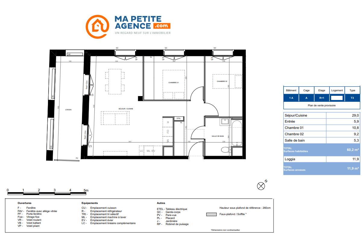 Appartement à vendre à Toulouse 60 m² 224 000 € | Ma Petite Agence