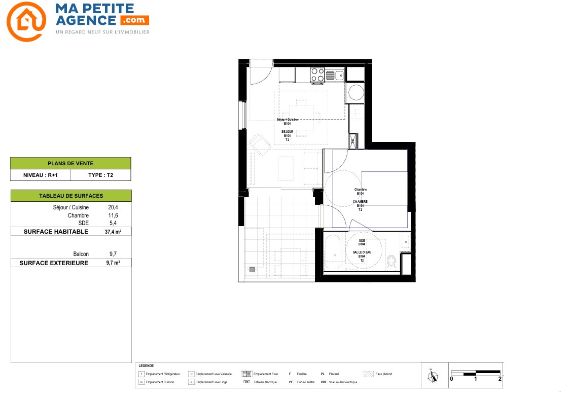 Appartement à vendre à MONTPELLIER 38 m² 169 000 € | Ma Petite Agence