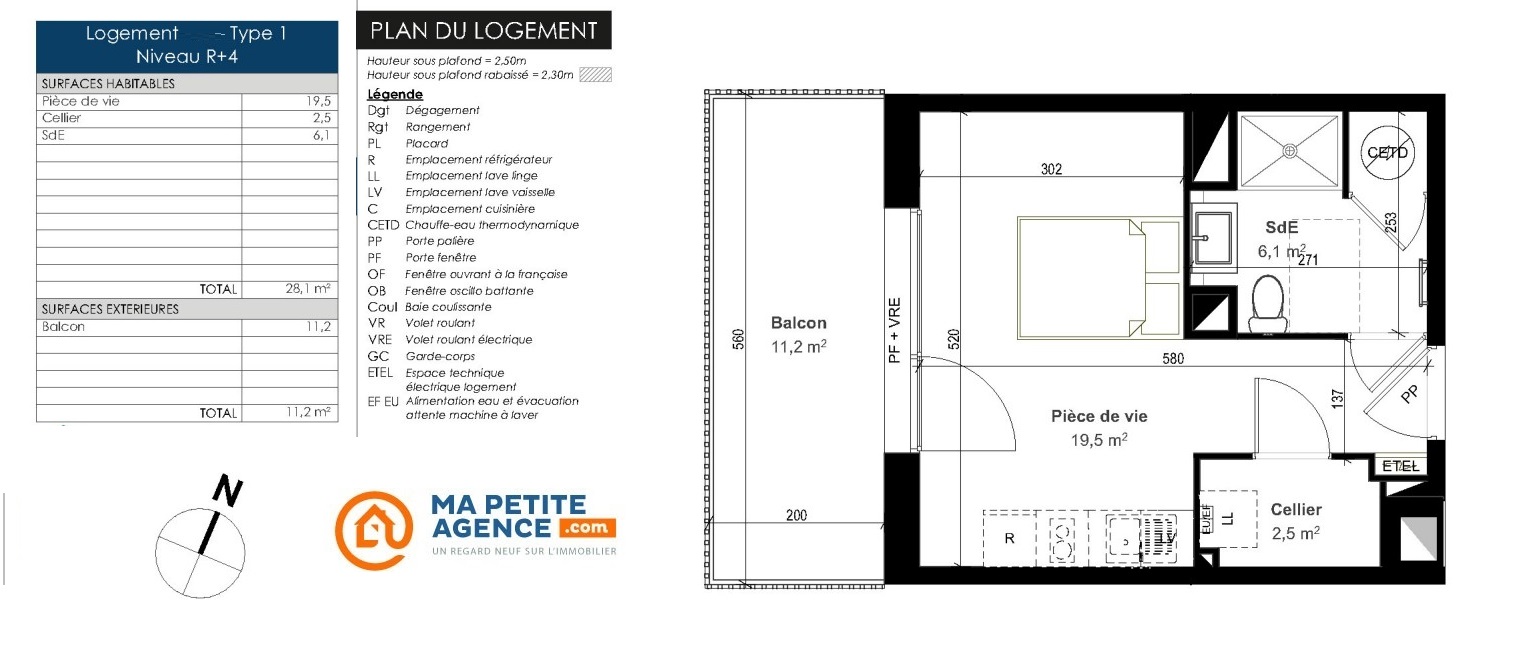 Appartement à vendre à La Rochelle 28 m² 190 000 &euro; | Ma Petite Agence