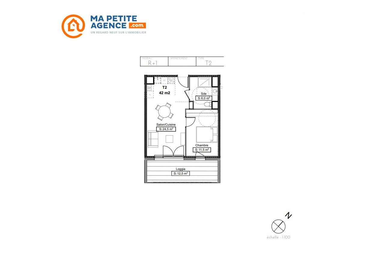 Appartement à vendre à Gelos 42 m² 166 000 € | Ma Petite Agence