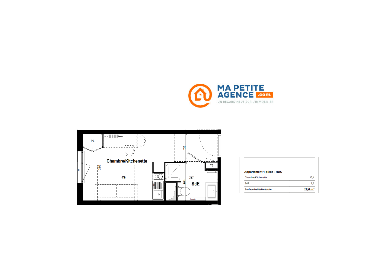 Appartement à vendre à Montpellier 19 m² 107 258 € | Ma Petite Agence