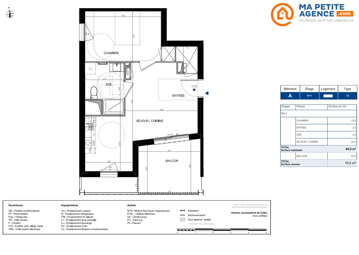Appartement à vendre à Bordeaux 44 m² 220 700 &euro; | Ma Petite Agence