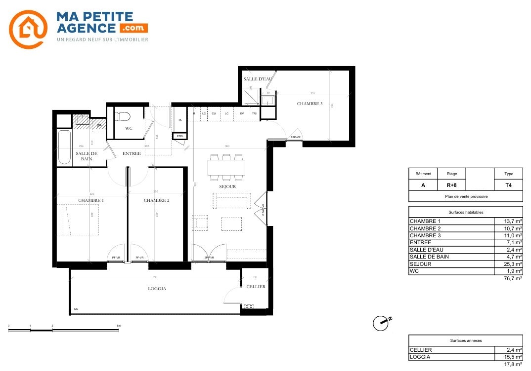 Appartement à vendre à TOULOUSE 76 m² 261 113 € | Ma Petite Agence