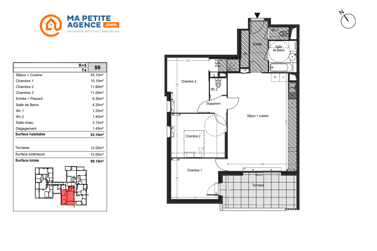Appartement à vendre à Montpellier 86 m² 354 000 &euro; | Ma Petite Agence