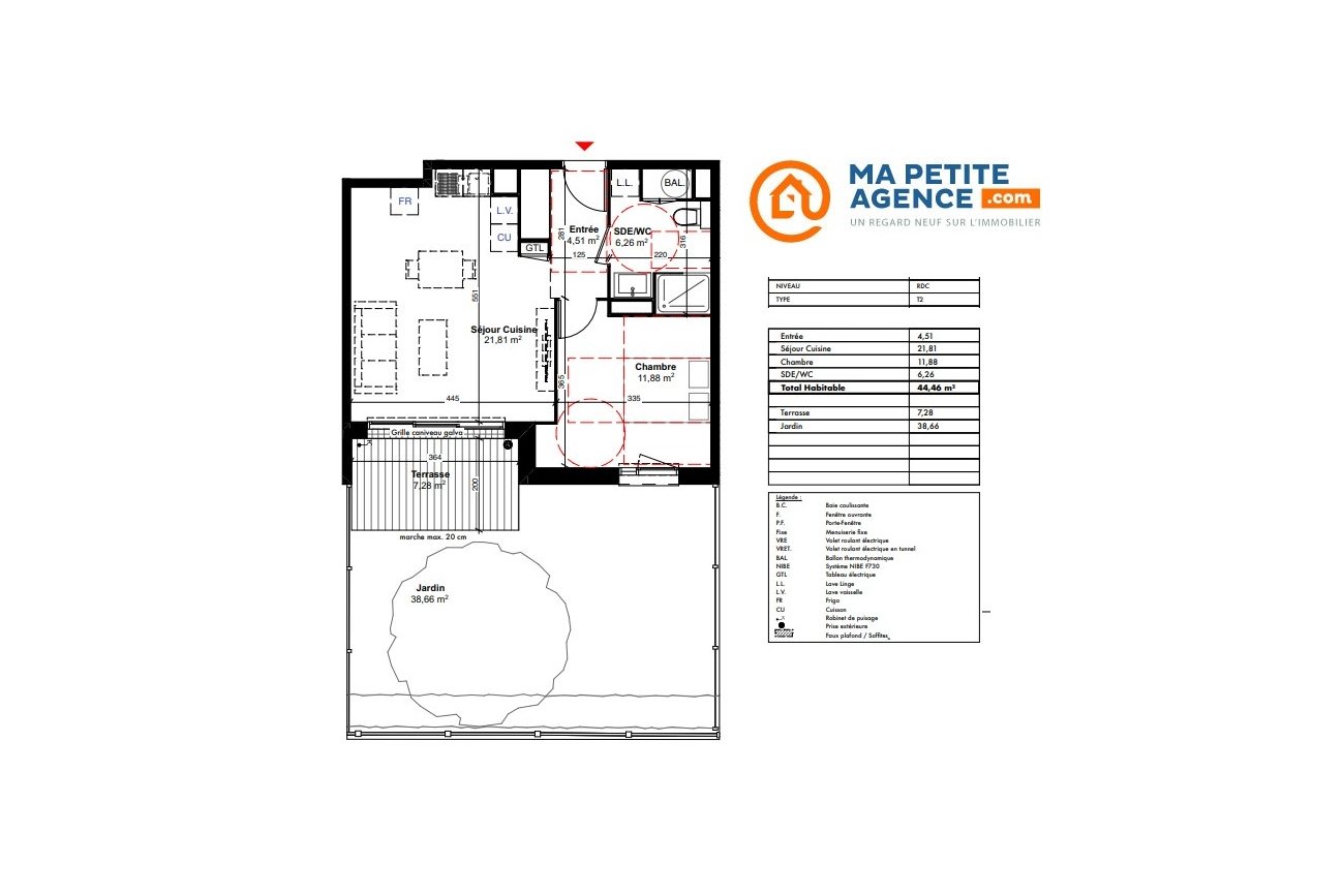 Appartement à vendre à Carcans 44 m² 190 000 € | Ma Petite Agence