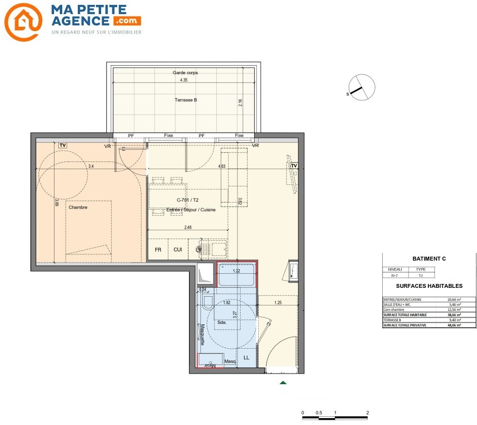 Appartement à vendre à Lattes 39 m² 226 000 € | Ma Petite Agence