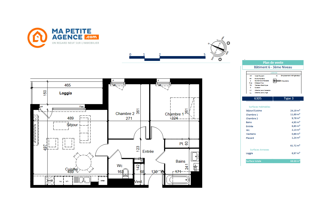 Appartement à vendre à Tourcoing 62 m² 218 032 &euro; | Ma Petite Agence