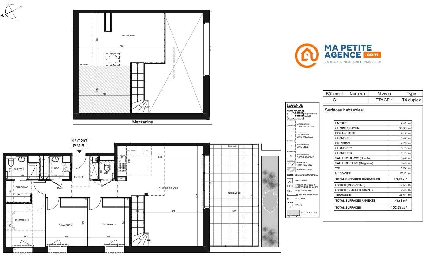 Appartement à vendre à Poisy 112 m² 718 500 &euro; | Ma Petite Agence