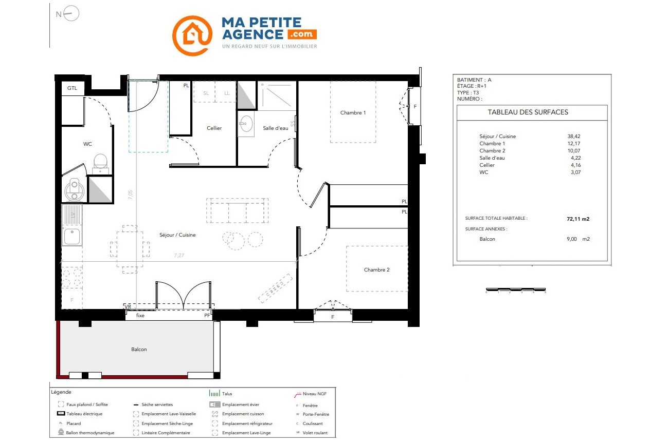 Appartement à vendre à Ahetze 72 m² 330 000 € | Ma Petite Agence