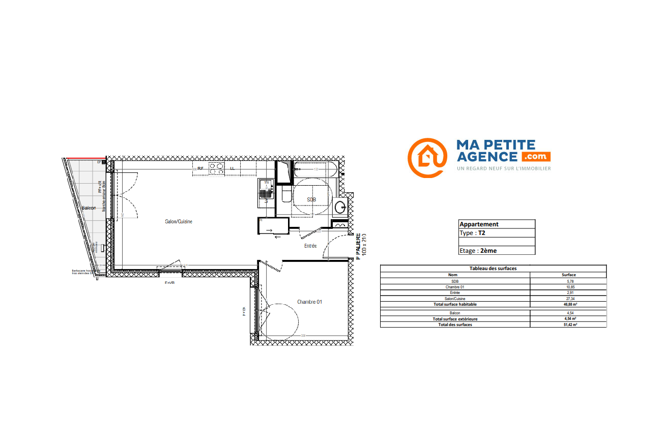 Appartement à vendre à Marseille 09 47 m² 217 000 € | Ma Petite Agence