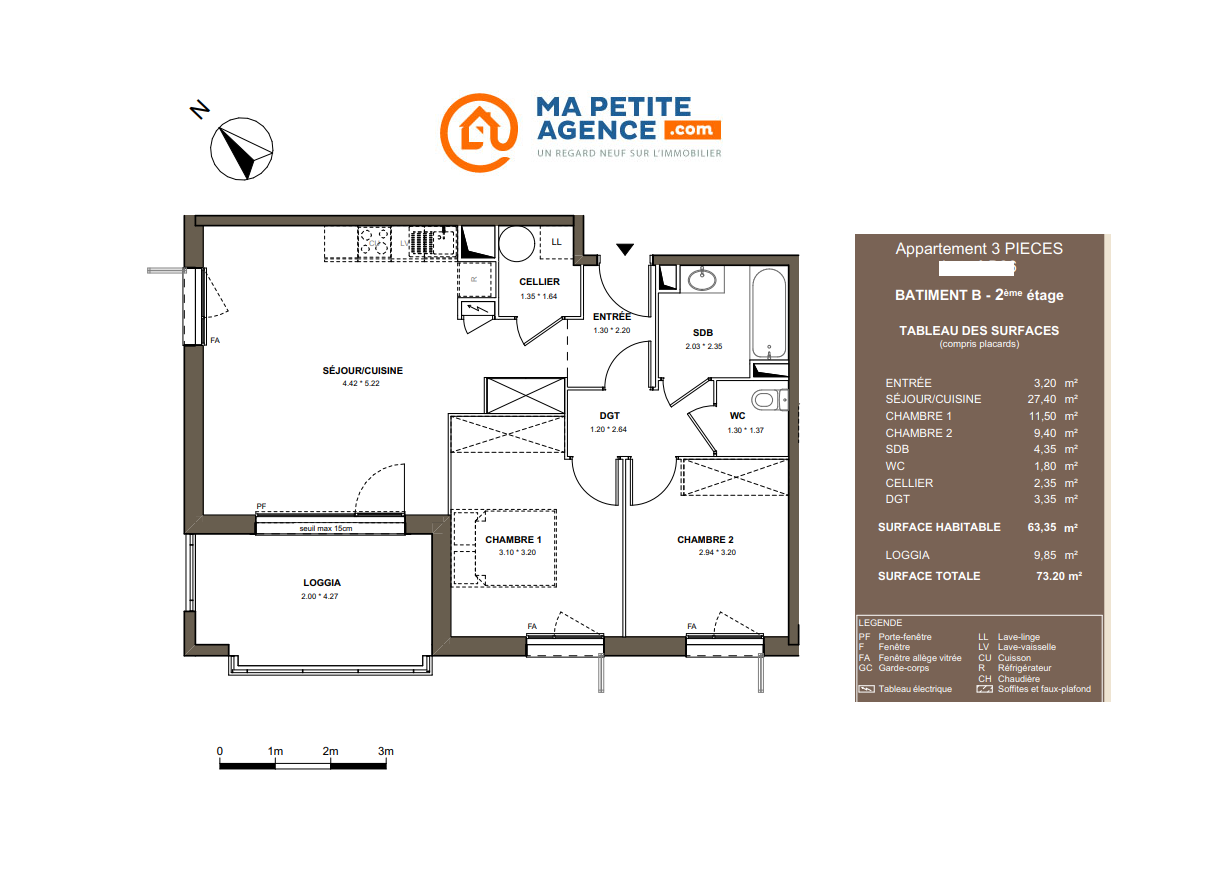 Appartement à vendre à Fenouillet 63 m² 209 200 € | Ma Petite Agence