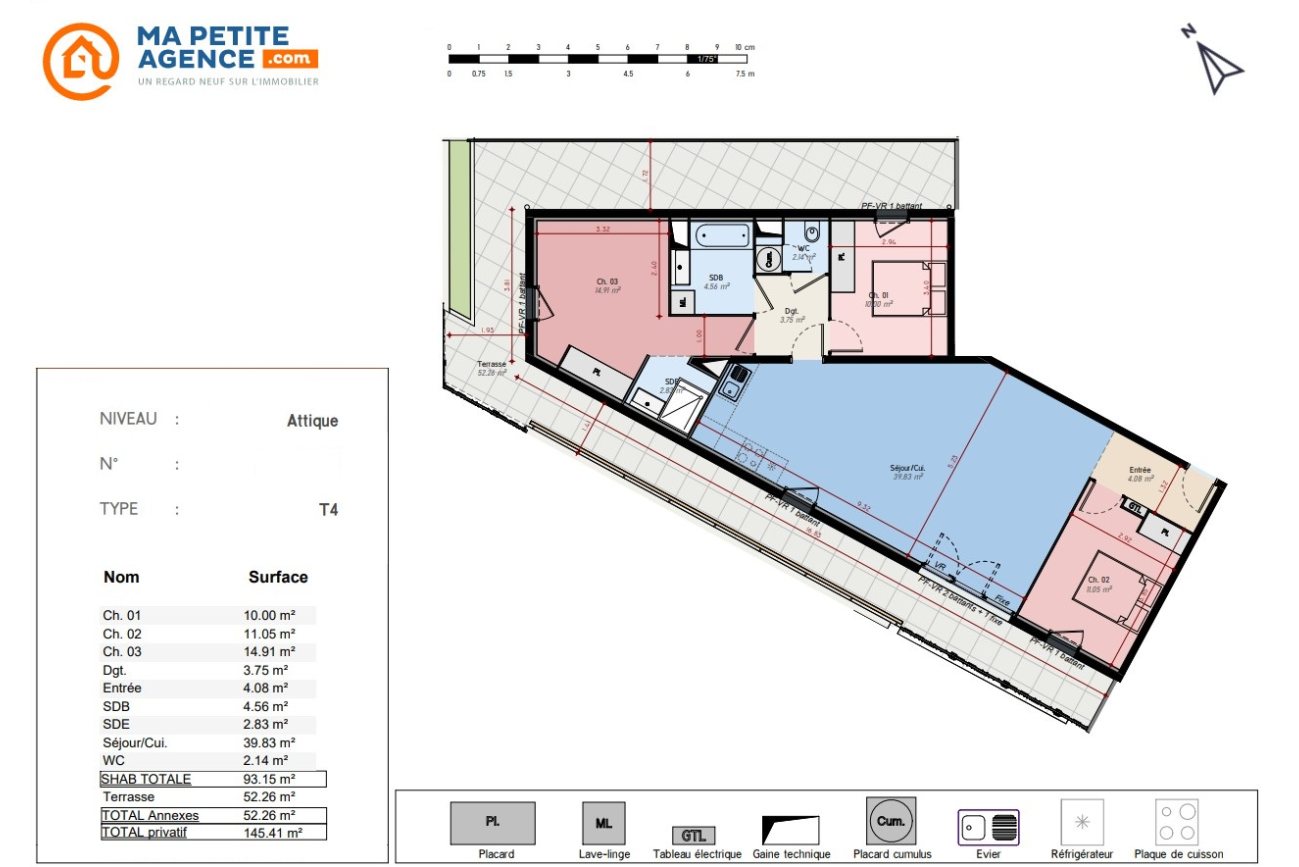 Appartement à vendre à Lunel 93 m² 360 000 &euro; | Ma Petite Agence
