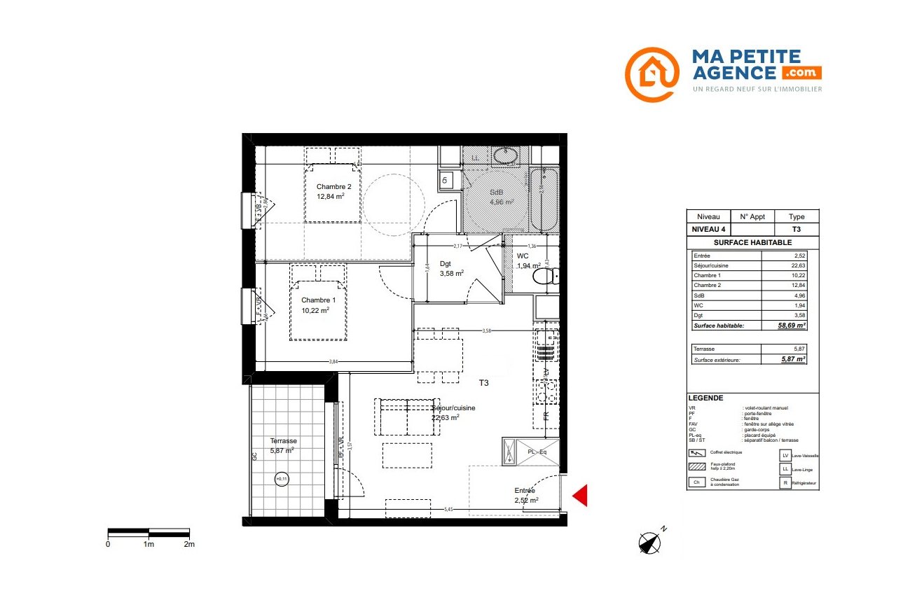 Appartement à vendre à TOULOUSE 59 m² 187 263 &euro; | Ma Petite Agence
