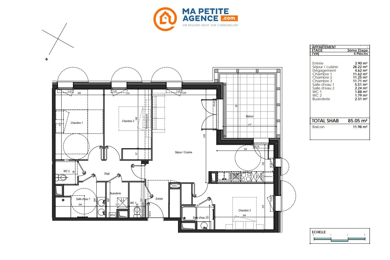Appartement à vendre à Bayonne 85 m² 414 000 € | Ma Petite Agence