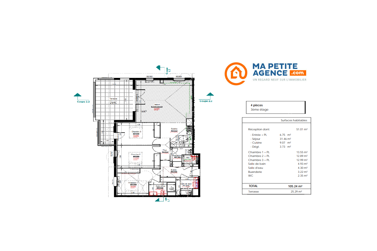 Appartement à vendre à Bidart 105 m² 749 000 € | Ma Petite Agence