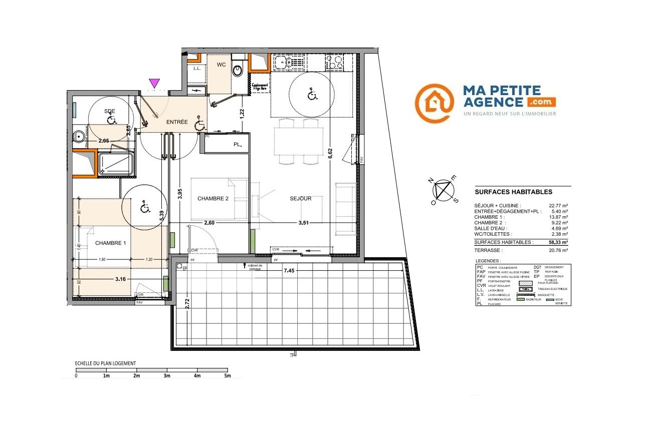 Appartement à vendre à Marseille 09 58 m² 358 500 € | Ma Petite Agence